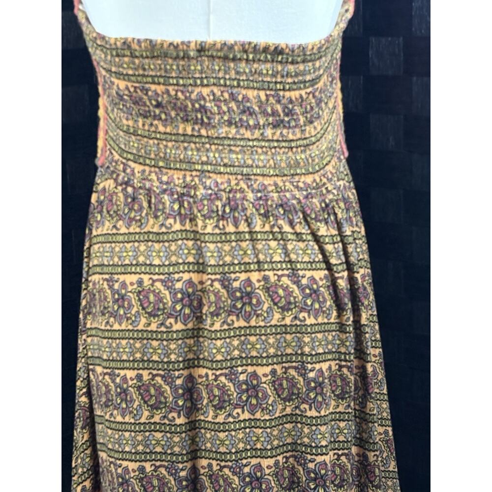 American Rag XL Columbus Crochet Halter Top Dress Boho Tunic Paisley Shirt - Picture 6 of 13